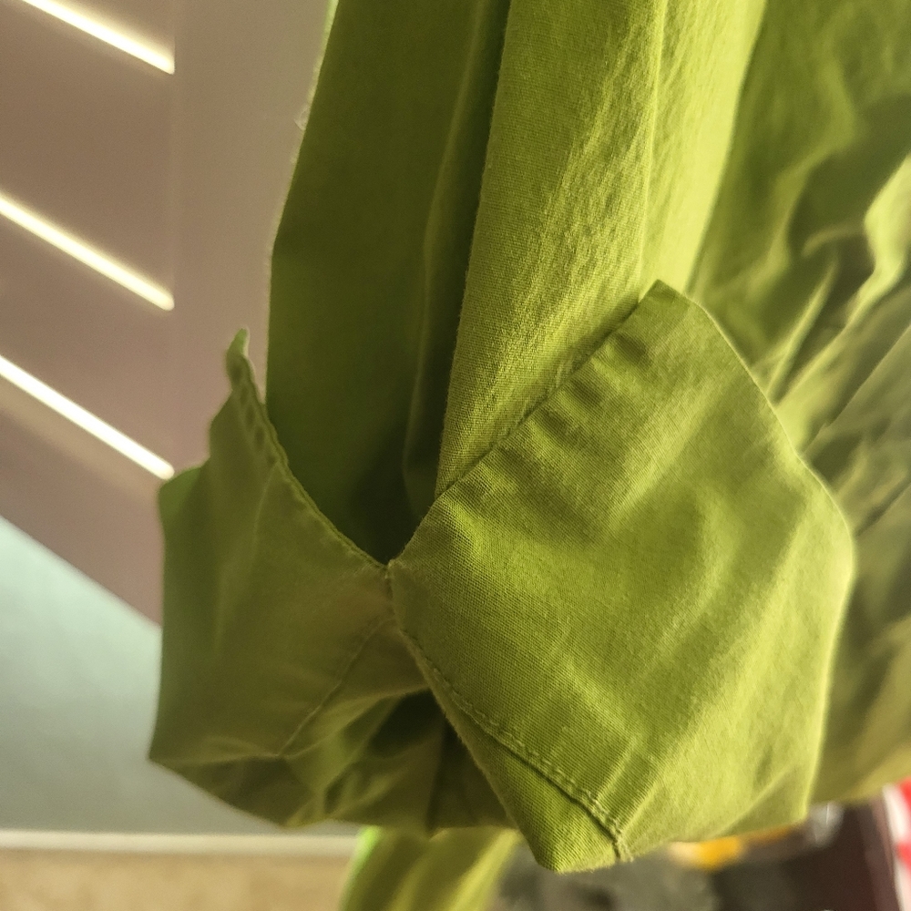VENEZIA Jean's Clothing Stretch Light Green Cotton Blouse 18/20 - Picture 4 of 6